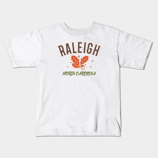 Raleigh, North Carolina Fall Kids T-Shirt